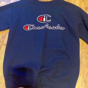 navy blue champion pull over